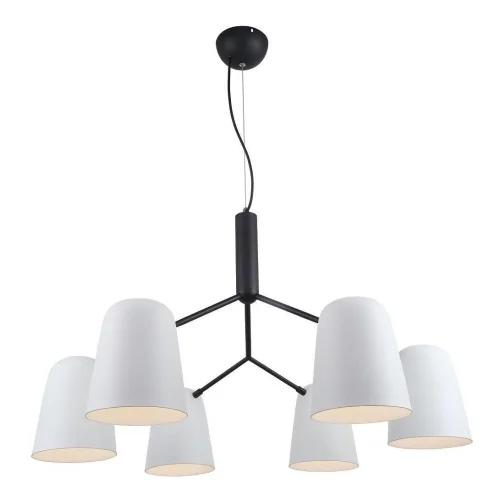 Люстра подвесная Trick 2762-6P F-promo белая на 6 ламп, основание чёрное в стиле скандинавский  фото 4